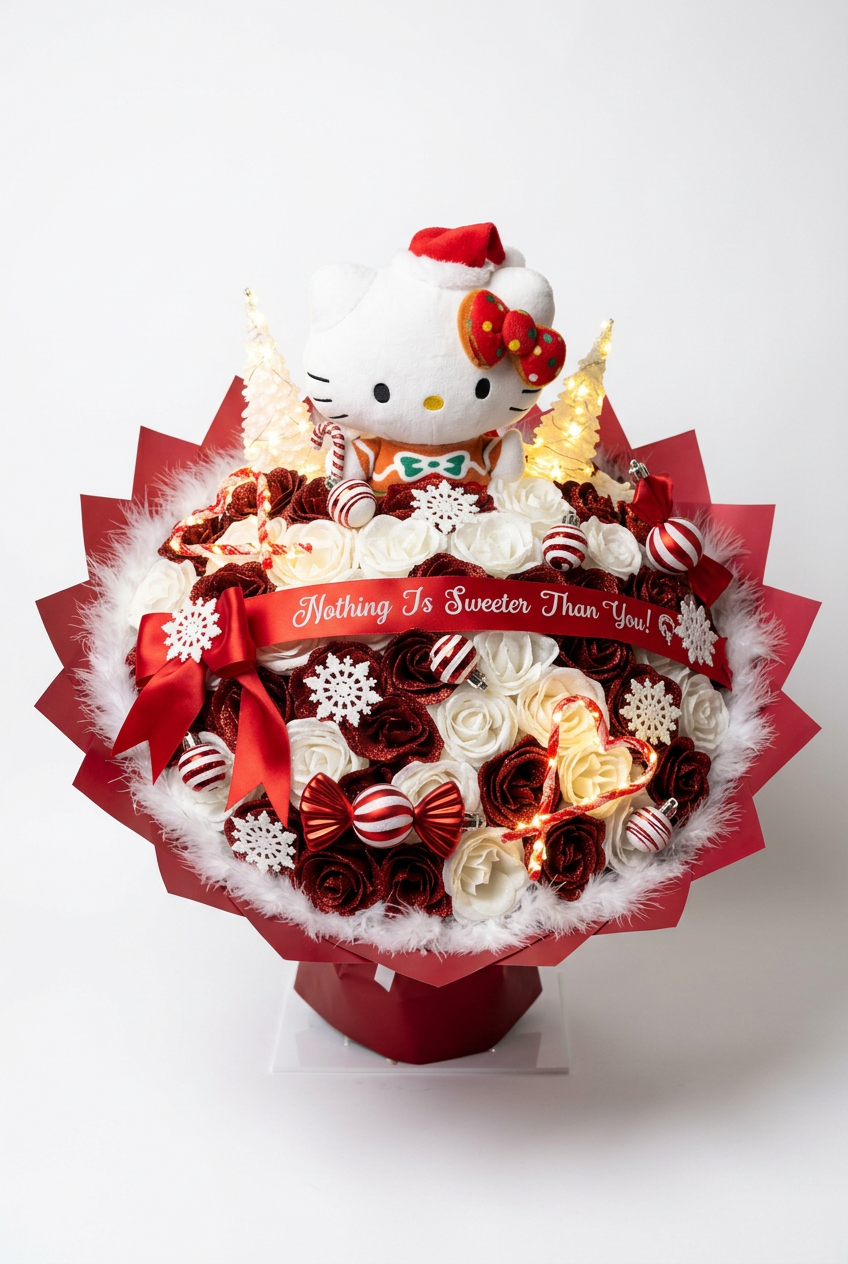 Enhanced gingerbread Christmas bouquet
