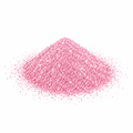 Fine light pink glitter on a white studio background