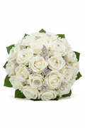 All White Crystal Bridal Bouquet