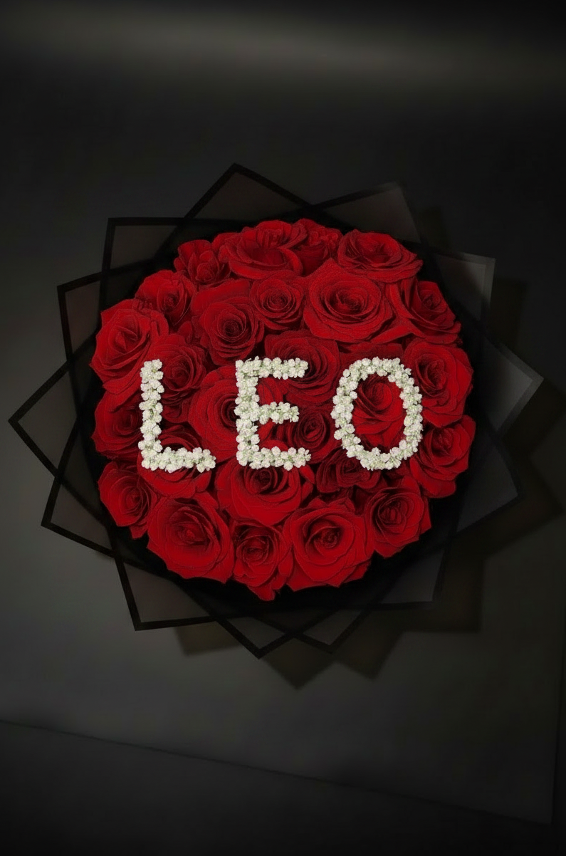 LEO Black Wrapping Enhanced Baby's Breath