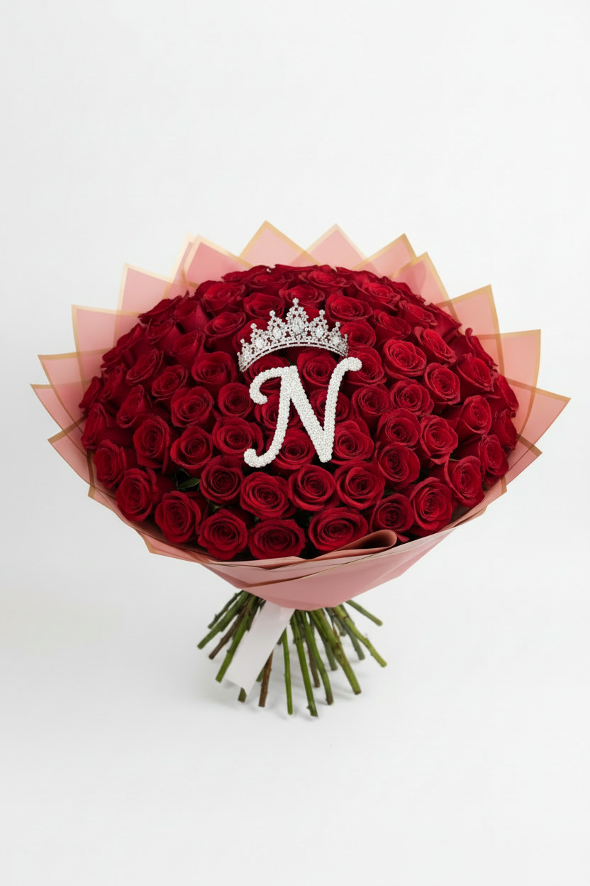 Luxury Birthday Rose Bouquet - Triangle Wrap