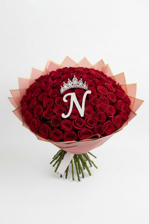 Luxury Birthday Rose Bouquet - Triangle Wrap