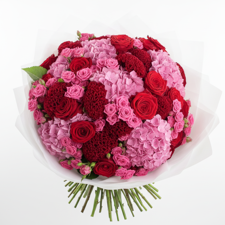 Luxury Mixed Rose Dome Bouquet