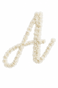 White rose floral letter for product page